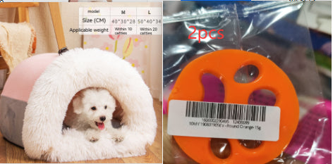 Portable Splice Pet Nest — Warm Autumn/Winter Dog & Cat Bed