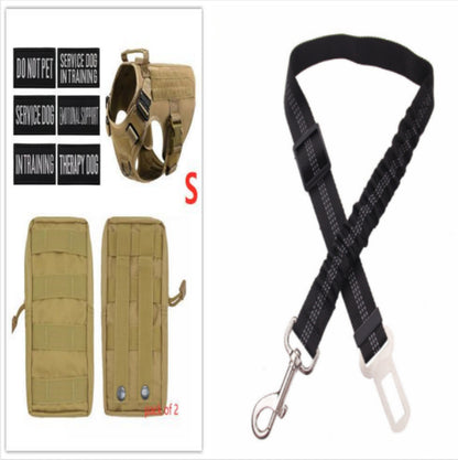 Military Tactical Dog Harness — Adjustable Heavy-Duty Pet Back Vest