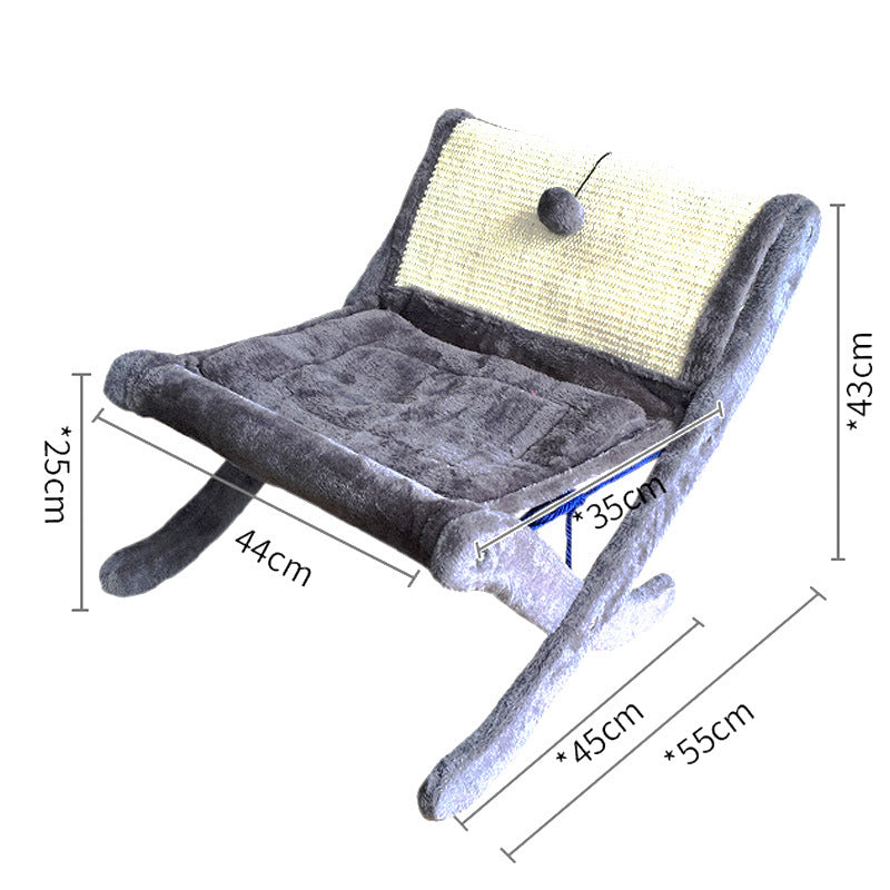 Cat Sofa Sunbathing Chair — Plush Pet Lounge Bed