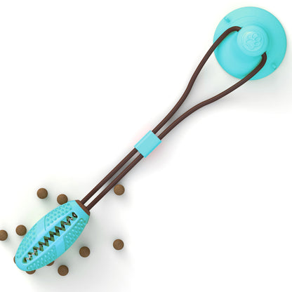Suction Cup Dog Tug Toy Ball — Chew & Tooth Cleaning Interactive Toy