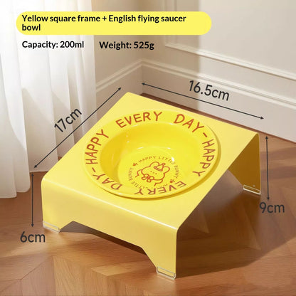 Elevated Ceramic Cat Food Bowl — Magnetic High-Leg Stand for Cats & Dog