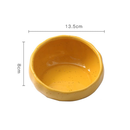 Ceramic Tilted Cat Bowl — Cervical Spine Protection Anti-Tip Design