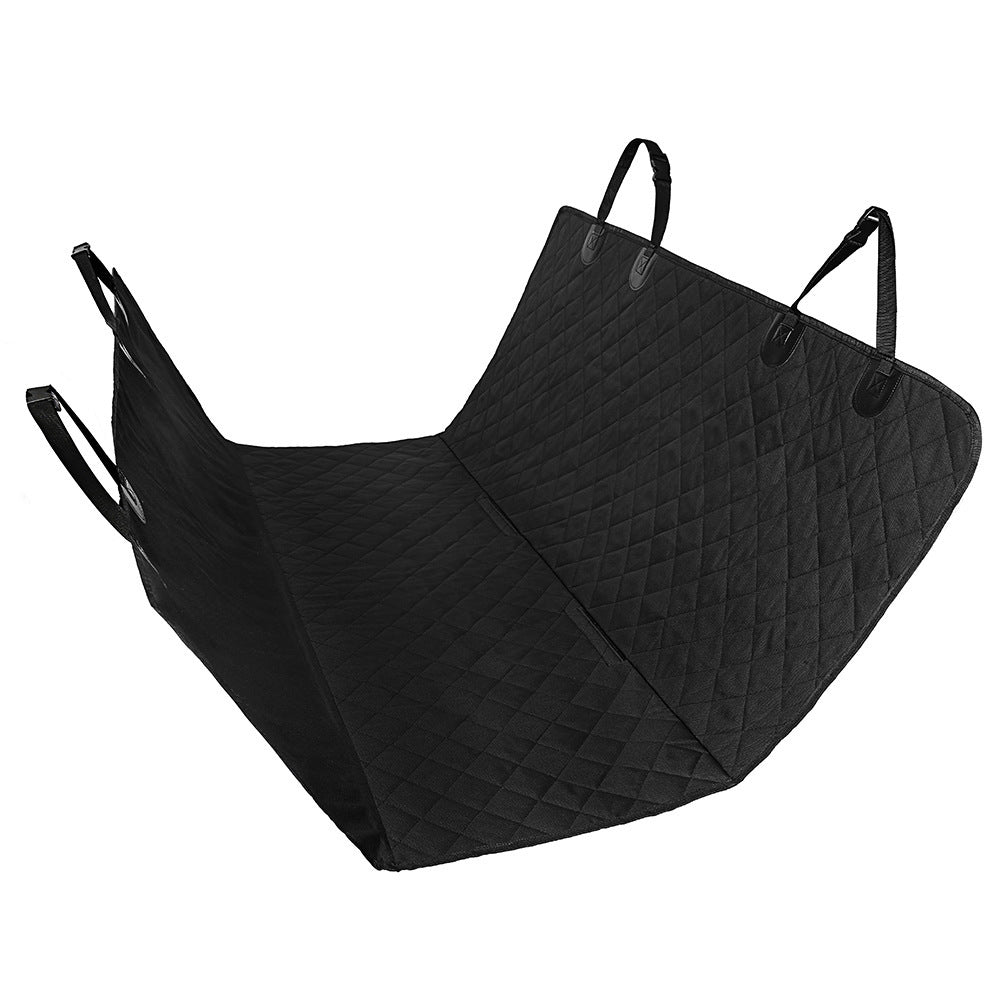 Dog Car Seat Cover Hammock — Mesh View Safety Protector with Zipper & Pocket