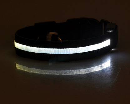 LED Luminous Dog & Cat Collar — Night Safety Flashing Glow-in-Dark Leash