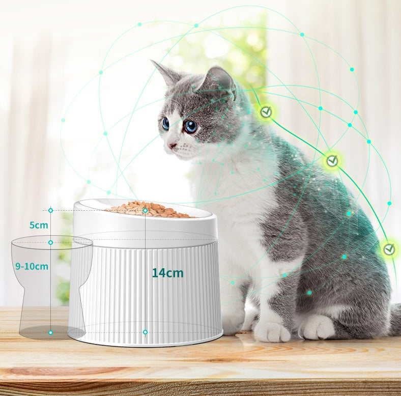 Geometric Double Cat Bowl — Stylish Pet Food & Water Dish