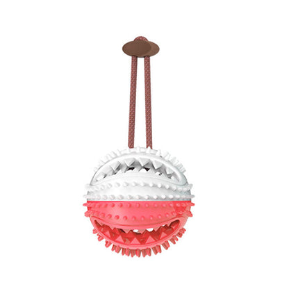 Suction Cup Dog Tug Toy Ball — Chew & Tooth Cleaning Interactive Toy