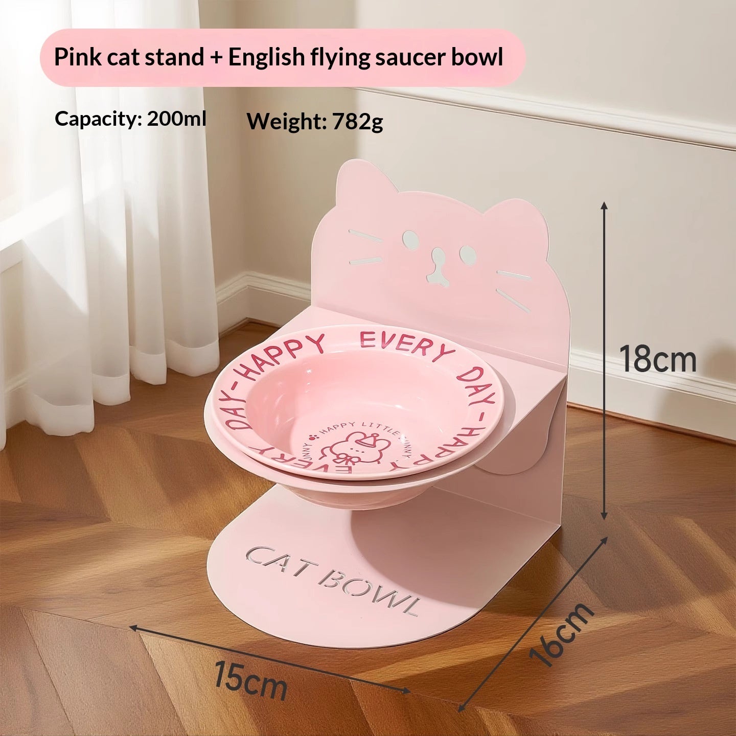 Elevated Ceramic Cat Food Bowl — Magnetic High-Leg Stand for Cats & Dog
