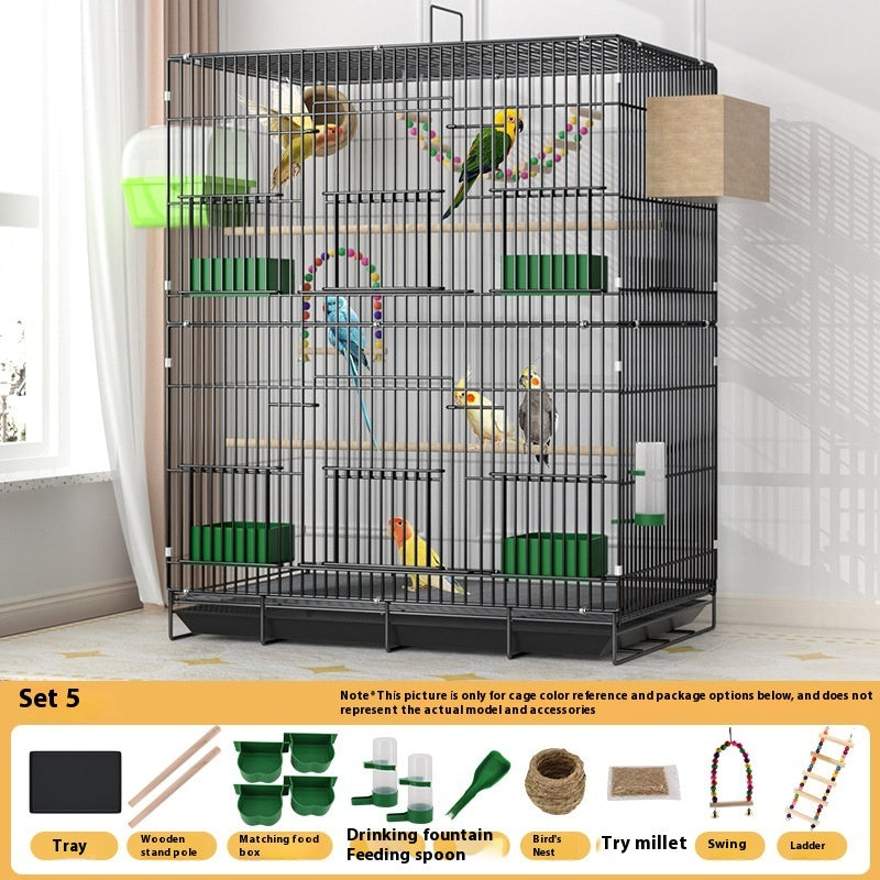 Double Layer Decorative Bird Cage — Large Ornamental Parrot Cage