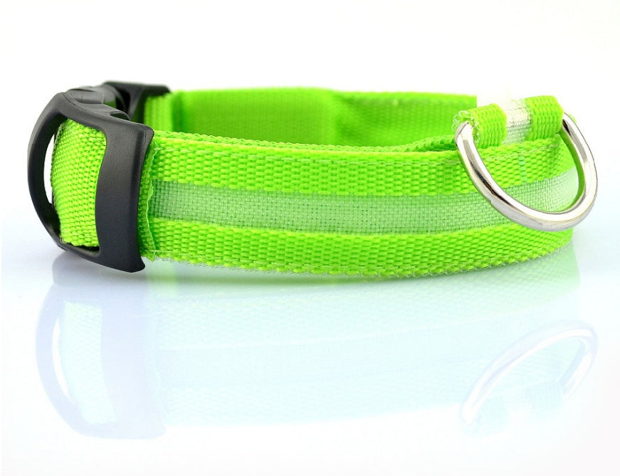 LED Luminous Dog & Cat Collar — Night Safety Flashing Glow-in-Dark Leash