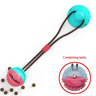 Suction Cup Dog Tug Toy Ball — Chew & Tooth Cleaning Interactive Toy