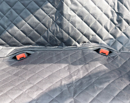 Dog Car Seat Cover Hammock — Mesh View Safety Protector with Zipper & Pocket