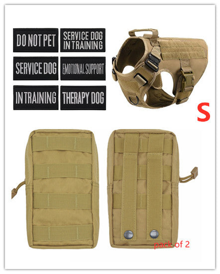 Military Tactical Dog Harness — Adjustable Heavy-Duty Pet Back Vest
