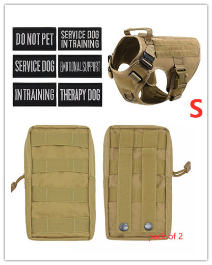 Military Tactical Dog Harness — Adjustable Heavy-Duty Pet Back Vest