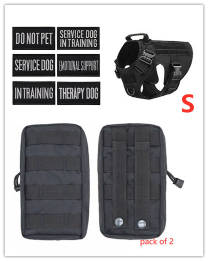 Military Tactical Dog Harness — Adjustable Heavy-Duty Pet Back Vest