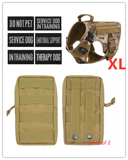 Military Tactical Dog Harness — Adjustable Heavy-Duty Pet Back Vest
