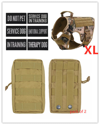 Military Tactical Dog Harness — Adjustable Heavy-Duty Pet Back Vest
