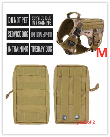 Military Tactical Dog Harness — Adjustable Heavy-Duty Pet Back Vest