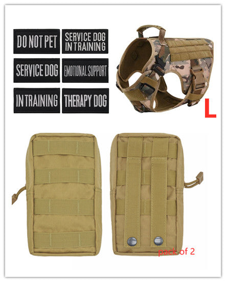 Military Tactical Dog Harness — Adjustable Heavy-Duty Pet Back Vest