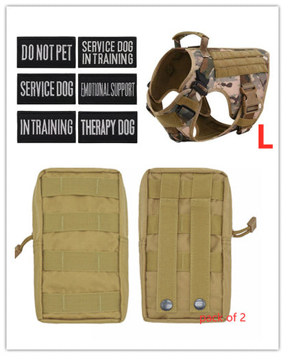 Military Tactical Dog Harness — Adjustable Heavy-Duty Pet Back Vest