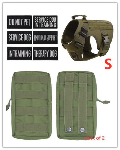 Military Tactical Dog Harness — Adjustable Heavy-Duty Pet Back Vest