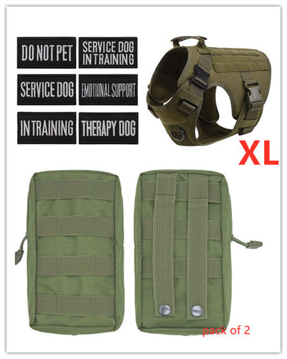 Military Tactical Dog Harness — Adjustable Heavy-Duty Pet Back Vest