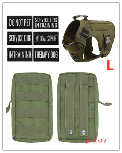 Military Tactical Dog Harness — Adjustable Heavy-Duty Pet Back Vest