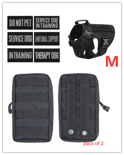 Military Tactical Dog Harness — Adjustable Heavy-Duty Pet Back Vest