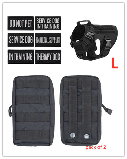 Military Tactical Dog Harness — Adjustable Heavy-Duty Pet Back Vest