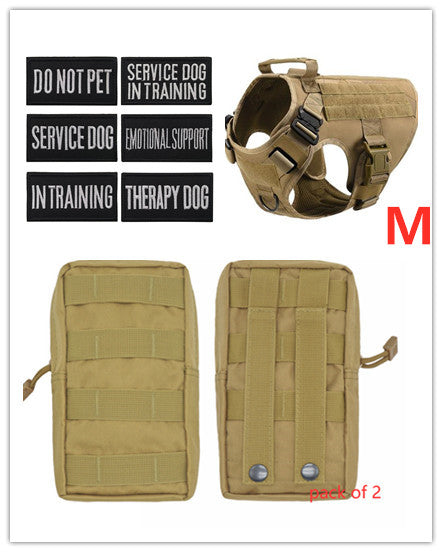 Military Tactical Dog Harness — Adjustable Heavy-Duty Pet Back Vest