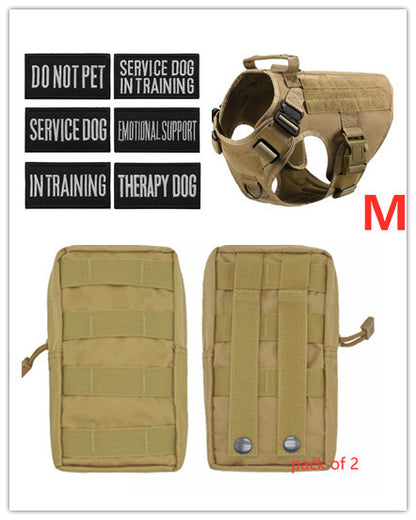 Military Tactical Dog Harness — Adjustable Heavy-Duty Pet Back Vest