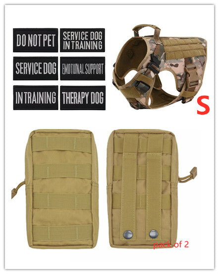 Military Tactical Dog Harness — Adjustable Heavy-Duty Pet Back Vest