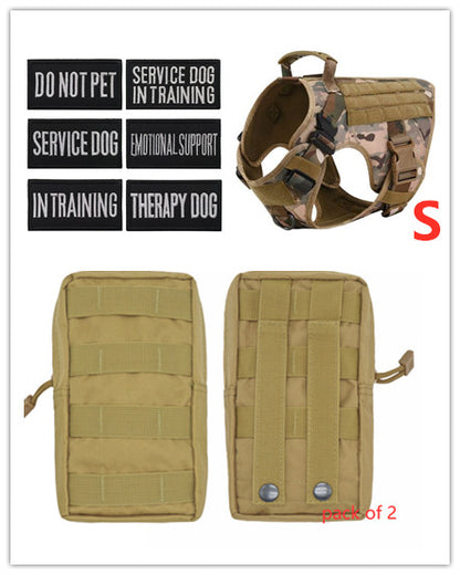 Military Tactical Dog Harness — Adjustable Heavy-Duty Pet Back Vest