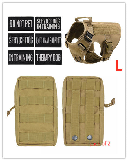 Military Tactical Dog Harness — Adjustable Heavy-Duty Pet Back Vest