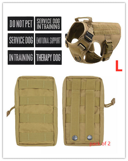 Military Tactical Dog Harness — Adjustable Heavy-Duty Pet Back Vest