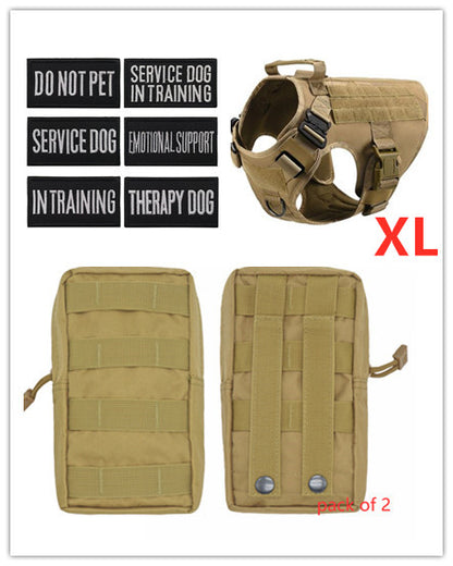 Military Tactical Dog Harness — Adjustable Heavy-Duty Pet Back Vest