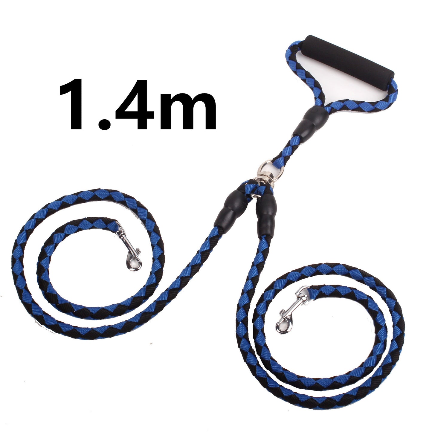 Double-Ended Dog Leash — 1-to-2 Splitter Lead with Collar