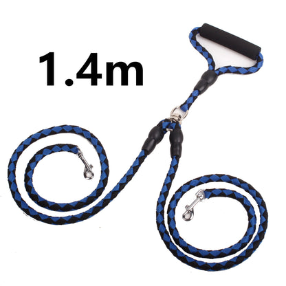 Double-Ended Dog Leash — 1-to-2 Splitter Lead with Collar