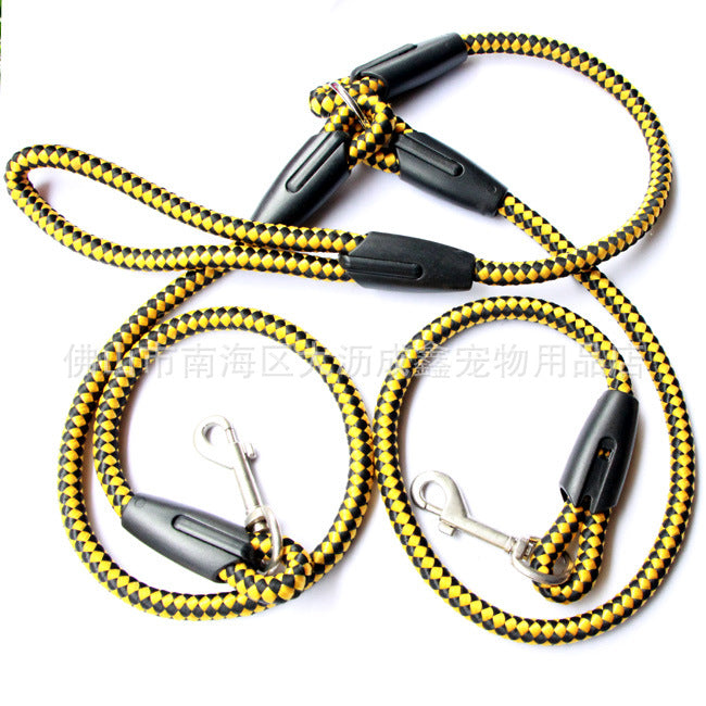 Double-Ended Dog Leash — 1-to-2 Splitter Lead with Collar