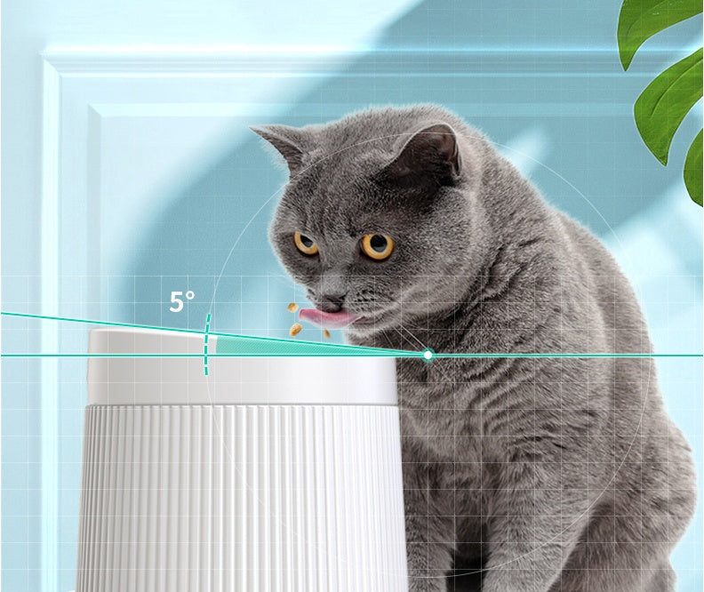 Geometric Double Cat Bowl — Stylish Pet Food & Water Dish