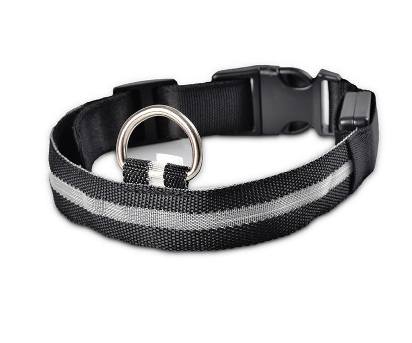 LED Luminous Dog & Cat Collar — Night Safety Flashing Glow-in-Dark Leash