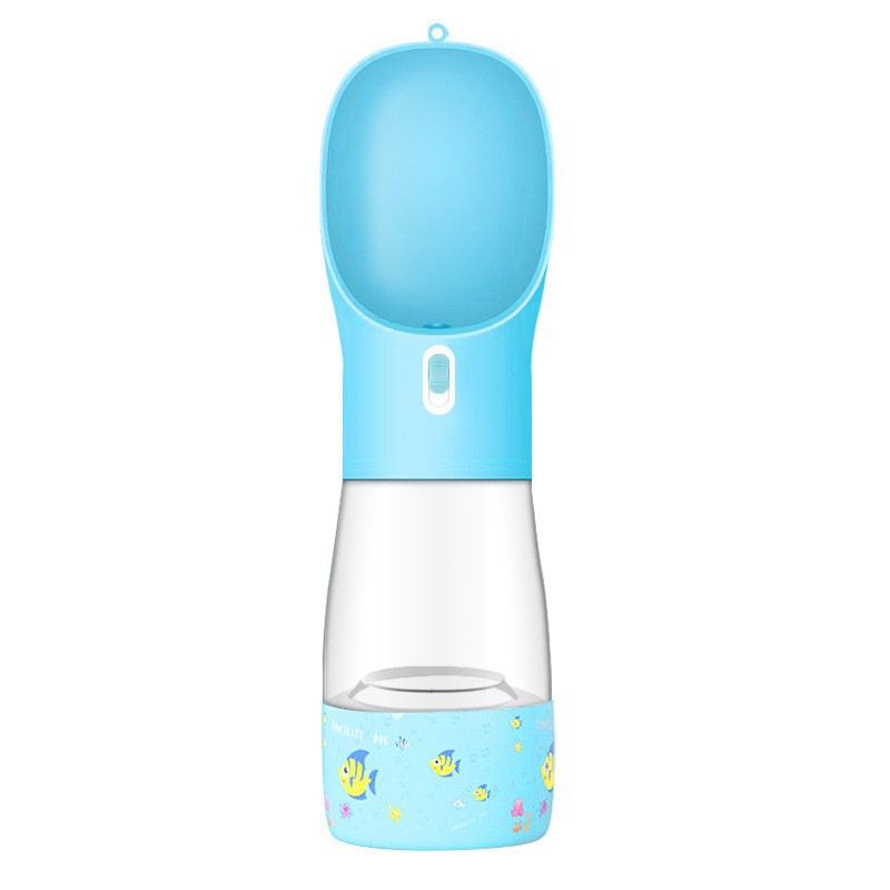 Portable Dog Water Bottle & Food Bowl — 2-in-1 Outdoor Travel Feeder