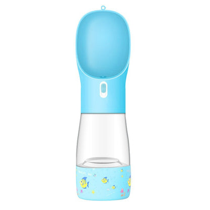Portable Dog Water Bottle & Food Bowl — 2-in-1 Outdoor Travel Feeder
