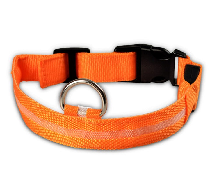 LED Luminous Dog & Cat Collar — Night Safety Flashing Glow-in-Dark Leash