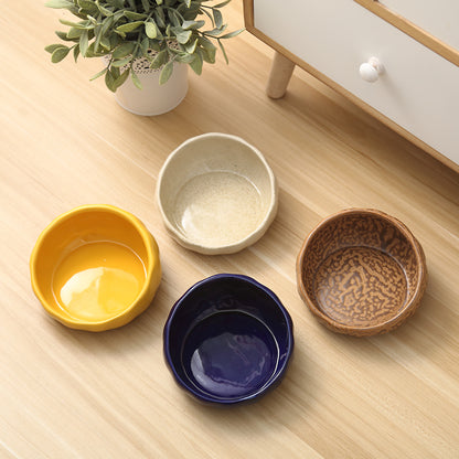 Ceramic Tilted Cat Bowl — Cervical Spine Protection Anti-Tip Design