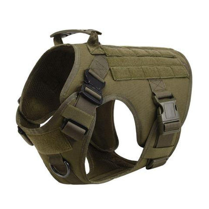 Military Tactical Dog Harness — Adjustable Heavy-Duty Pet Back Vest