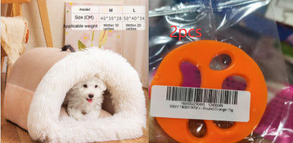 Portable Splice Pet Nest — Warm Autumn/Winter Dog & Cat Bed