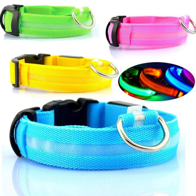 LED Luminous Dog & Cat Collar — Night Safety Flashing Glow-in-Dark Leash