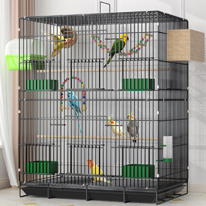 Double Layer Decorative Bird Cage — Large Ornamental Parrot Cage