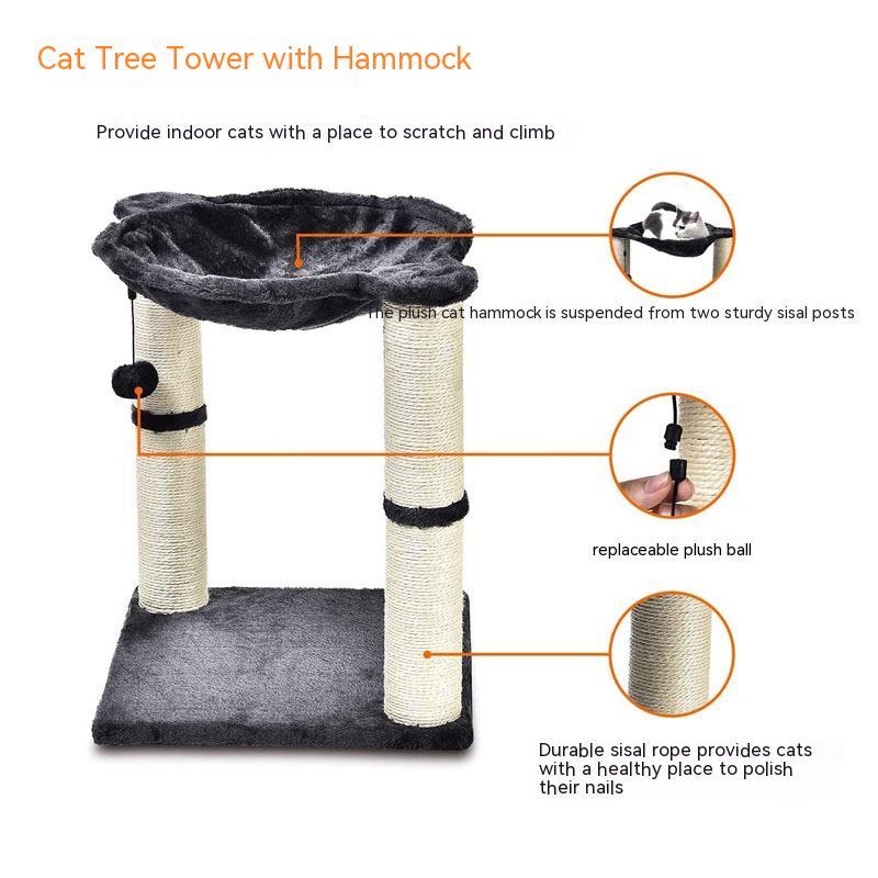 Cat Tree with Sisal Scratching Post & Hammock