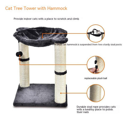 Cat Tree with Sisal Scratching Post & Hammock